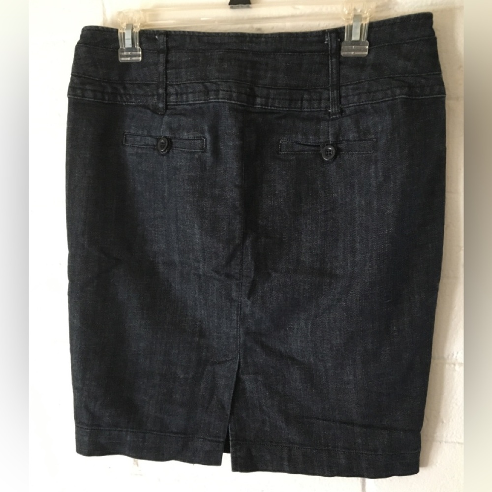 Dark Indigo Denim Pencil Skirt - Women - Picture 4 of 13